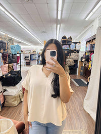 The Attic Boutique Beige Casual Top  - The Attic Boutique