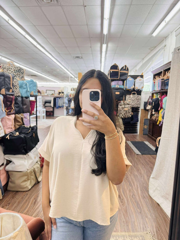 The Attic Boutique Beige Casual Top  - The Attic Boutique