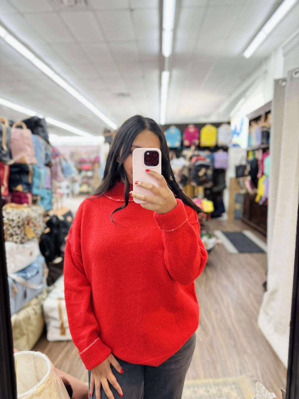 The Attic Boutique Candy Cane Sweater  - The Attic Boutique