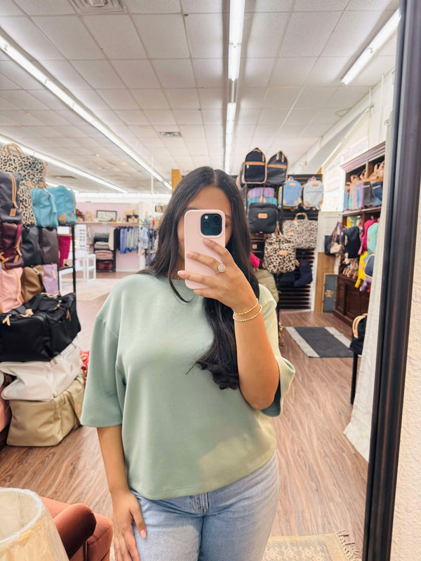 HYFVE Sage Scuba Top  - The Attic Boutique