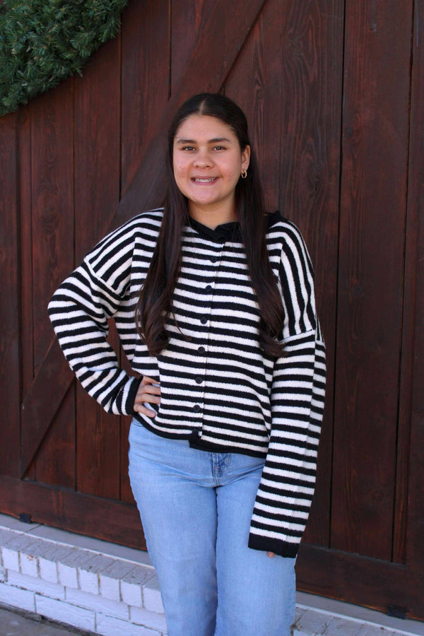 By Together Kelsey Black Cardigan  - The Attic Boutique