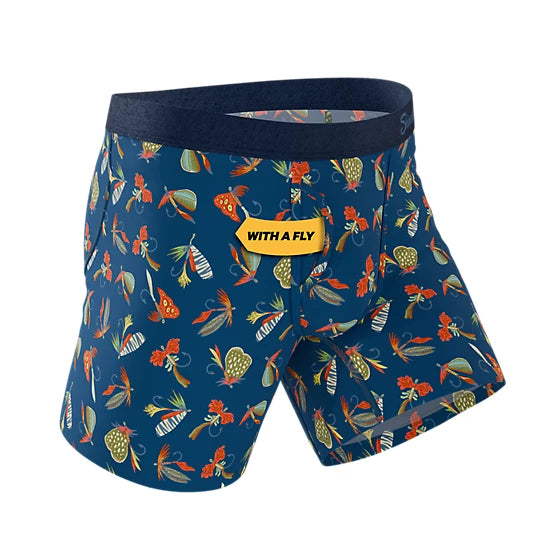 The Attic Boutique The Dry Fly Fly Fishing Ball Hammock® Pouch Underwear With Fly  - The Attic Boutique