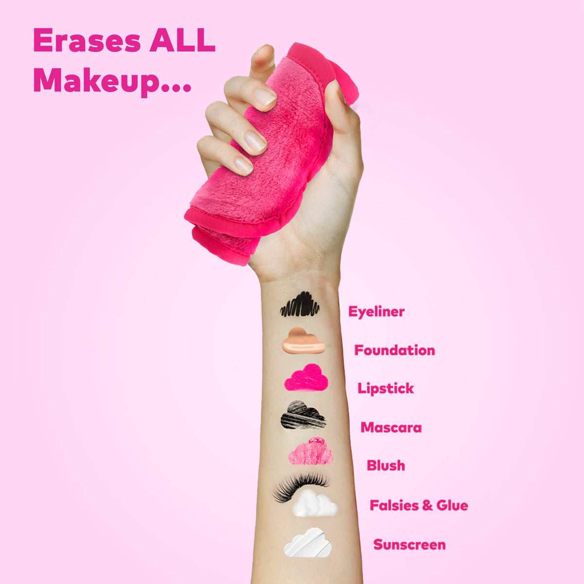 The Original MakeUp Eraser Pink Mini MakeUp Eraser PRO  - The Attic Boutique