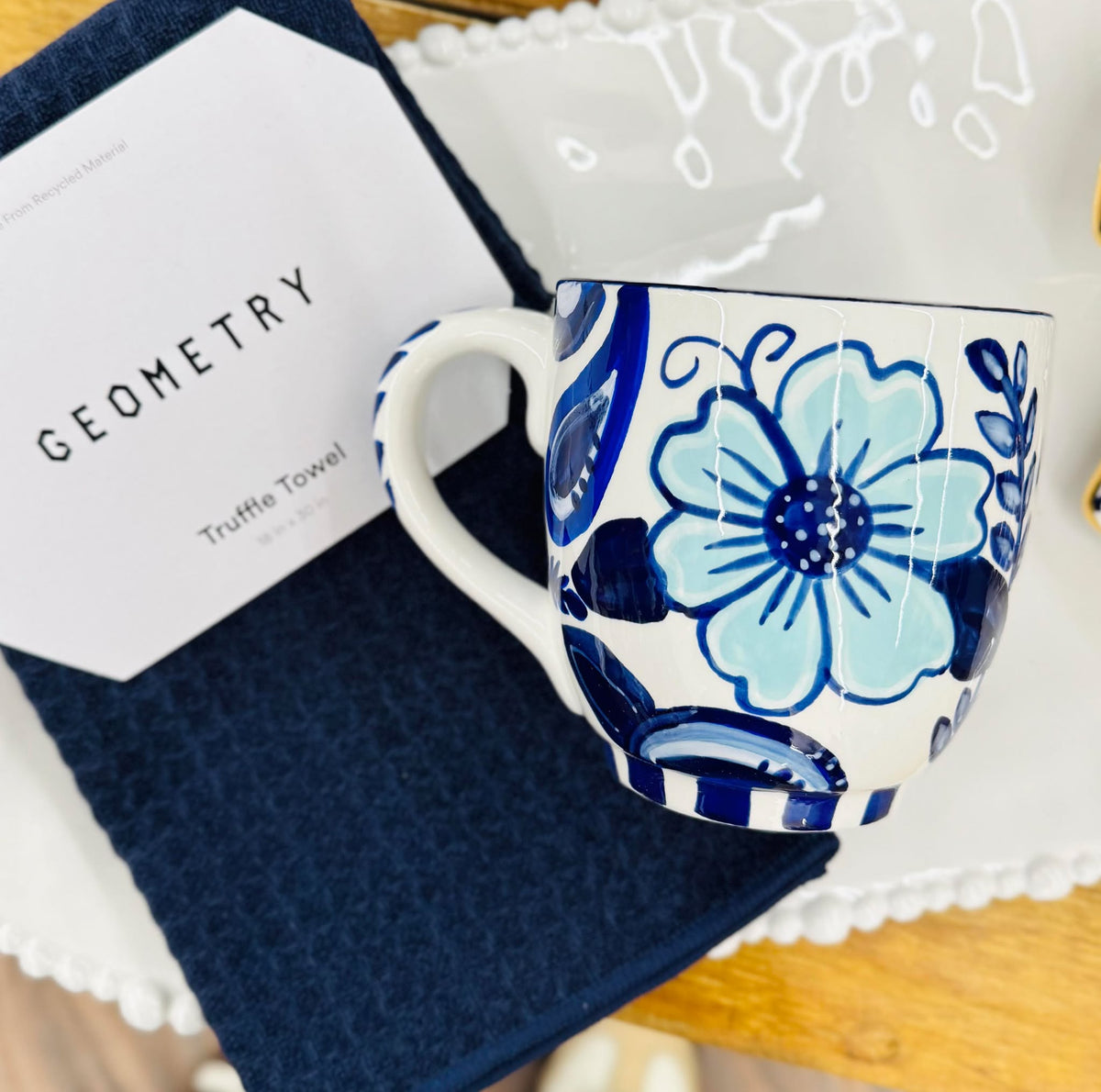 Glory Haus Blue & White Flower Mug  - The Attic Boutique