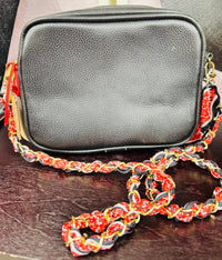 Victory Lap Woven Purse/Phone Strap - Black & Red  - The Attic Boutique
