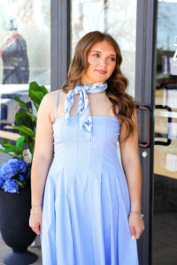 The Attic Boutique Coastal Stripe Midi Dress  - The Attic Boutique