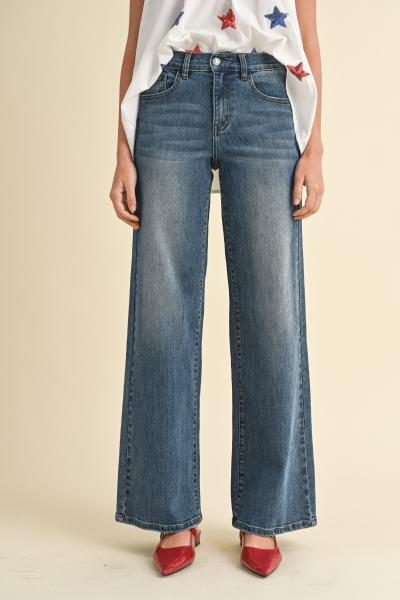Azaria High- Rise Wide Leg Jeans
