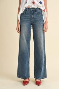 Azaria High- Rise Wide Leg Jeans