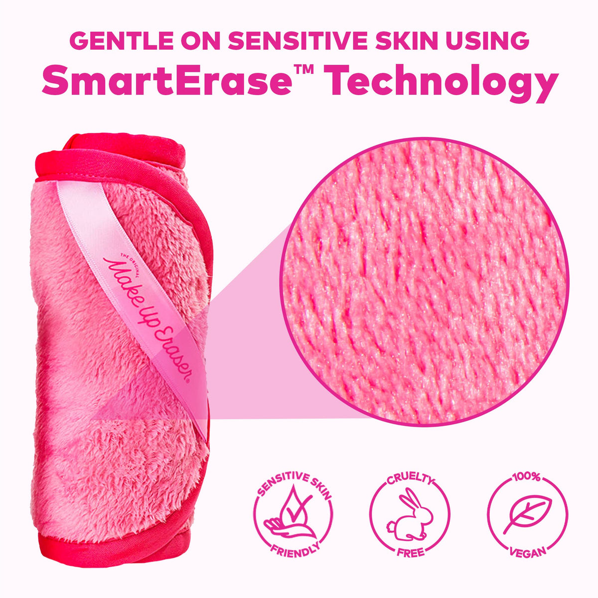 The Original MakeUp Eraser Pink MakeUp Eraser PRO  - The Attic Boutique