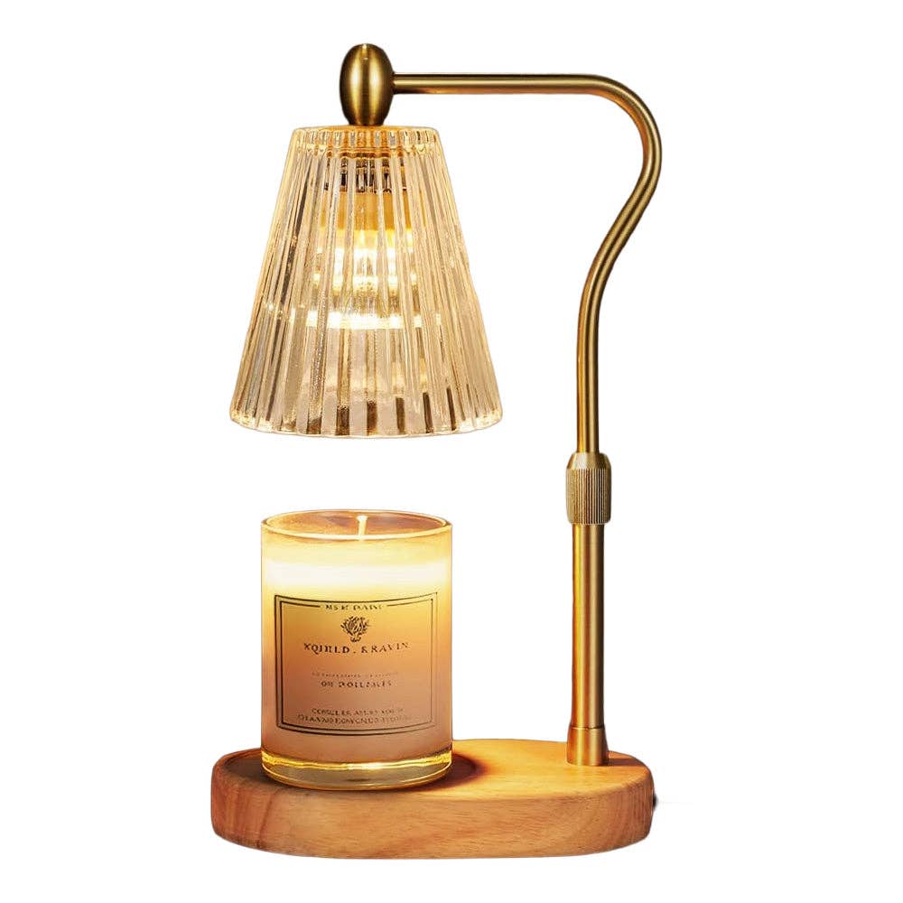 Candle Warmer Fluted Amber Glass