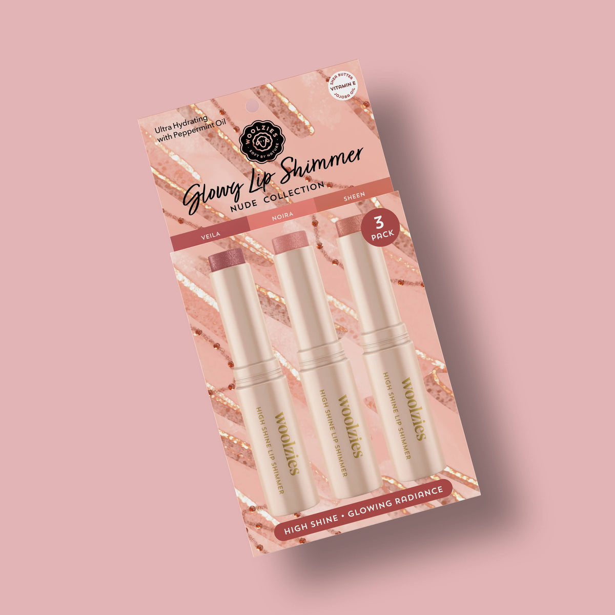 Woolzies Nude Lip Shimmer Trio  - The Attic Boutique