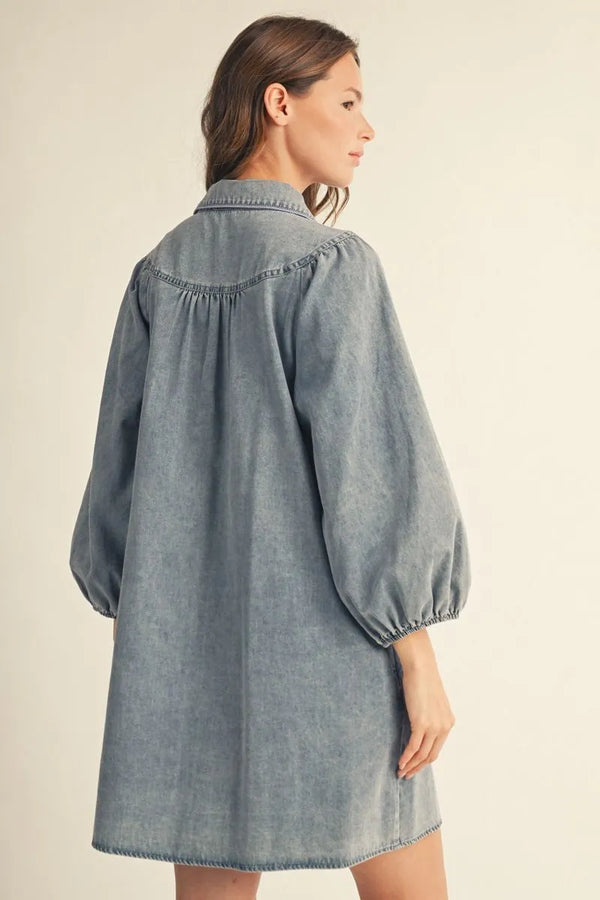 Denim Button Down Dress