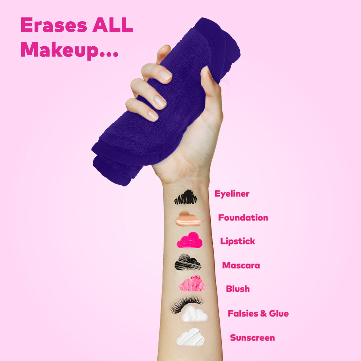 The Original MakeUp Eraser Purple PRO MakeUp Eraser  - The Attic Boutique