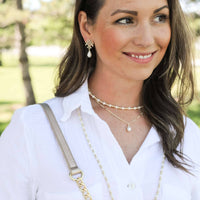 Natalie Wood Designs Adorned Pearl Mini Beaded Necklace in Gold  - The Attic Boutique