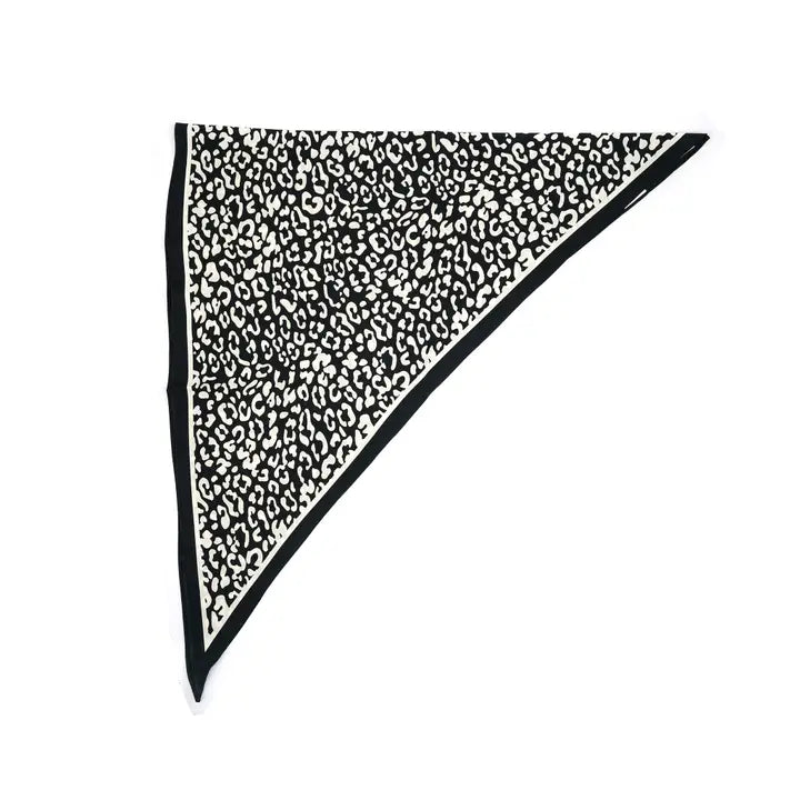 Piper Black Cheetah Print Scarf