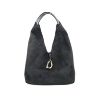 Noma Black Reversible Faux Suede Bag