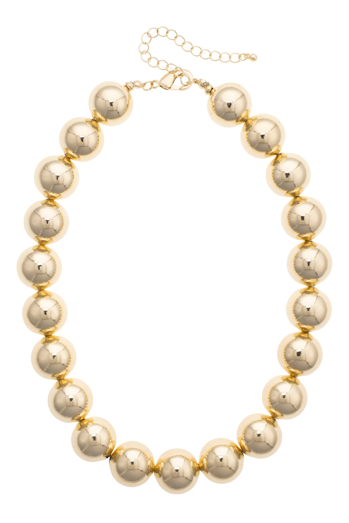 Marjorie Beaded Necklace in Shiny Gold