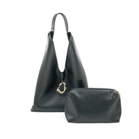 Noma Black Reversible Faux Suede Bag