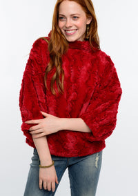 Ivy Jane / Uncle Frank Poof Sleeve Fur Top Top - The Attic Boutique