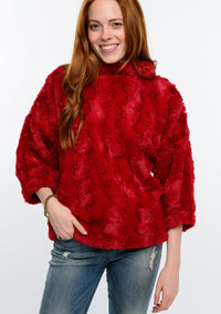 Ivy Jane / Uncle Frank Poof Sleeve Fur Top Top - The Attic Boutique