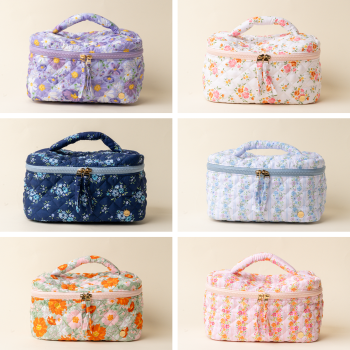 The Darling Effect Glam & Go Quilted Cosmetic Bag  - The Attic Boutique