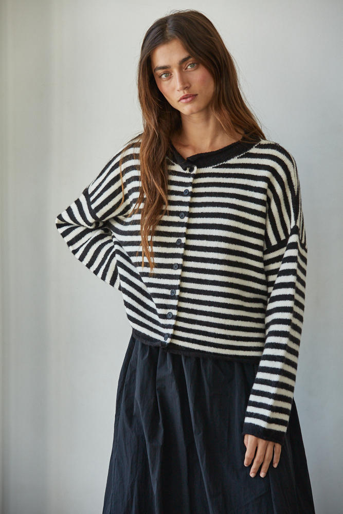By Together Kelsey Black Cardigan  - The Attic Boutique