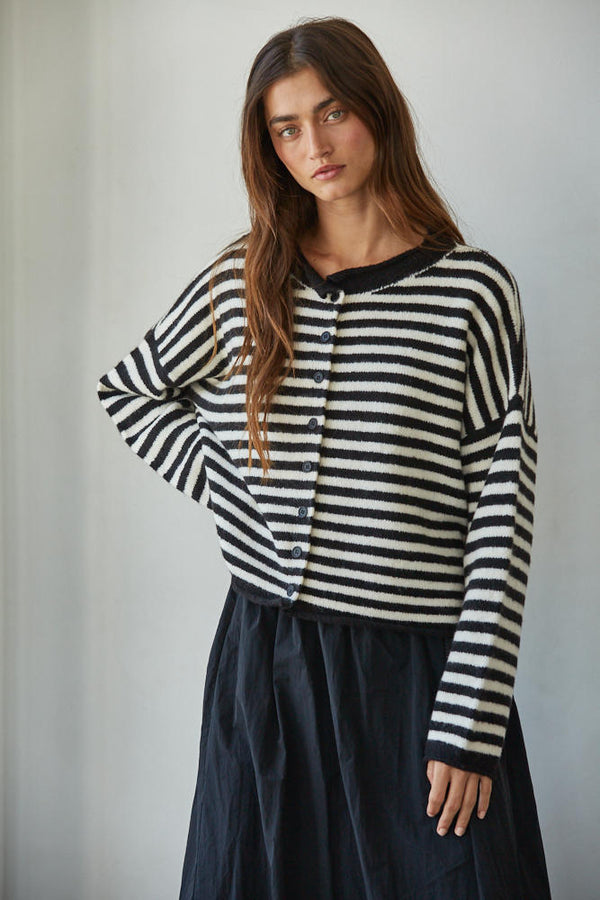 By Together Kelsey Black Cardigan  - The Attic Boutique