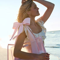The Attic Boutique Ballet Pink Bow Jelly Tote Bag W/ Phone Pouch Bags - The Attic Boutique