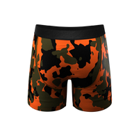 The Attic Boutique The Bambi Bunchers Orange Camo Deer Ball Hammock® Pouch Underwear With Fly  - The Attic Boutique