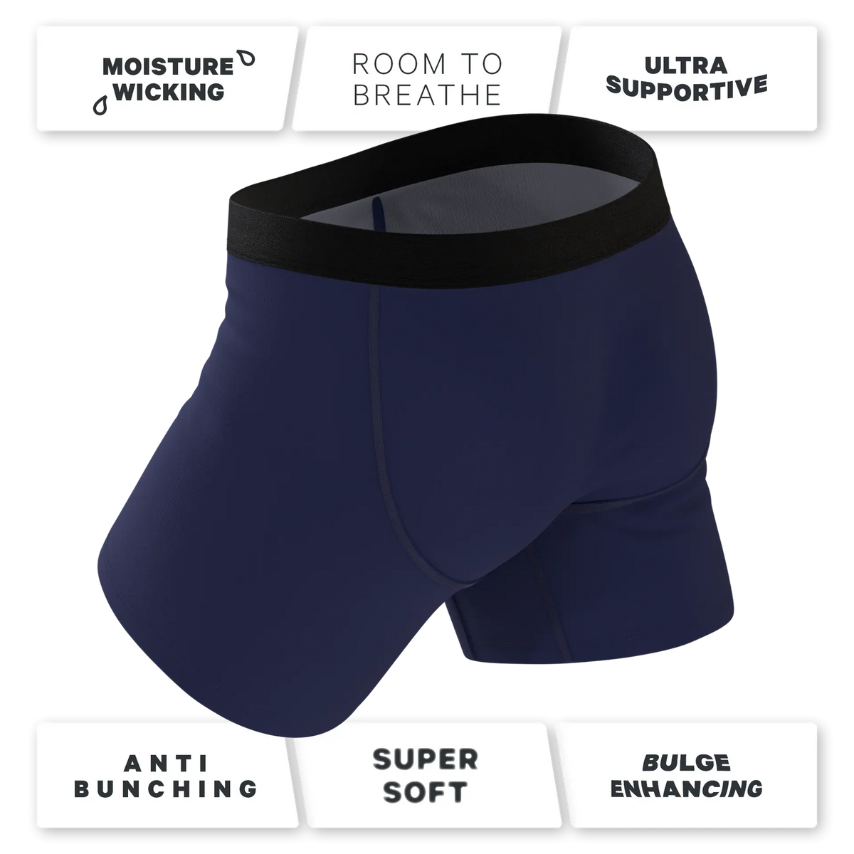 The Attic Boutique The Big Blue Navy Ball Hammock® Pouch Underwear With Fly Apparel & Accessories - The Attic Boutique