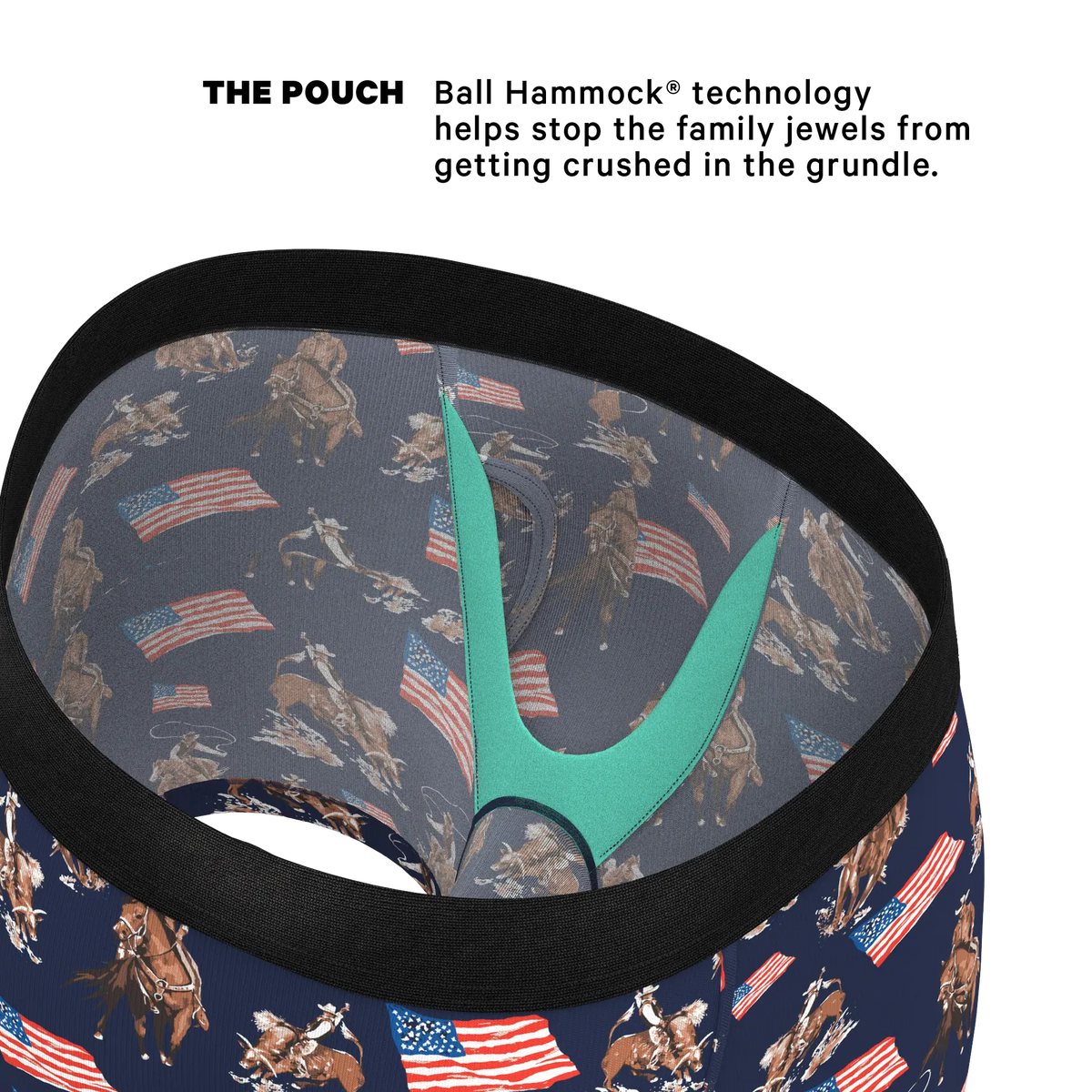 The Attic Boutique The Bootstraps & Chaps Americana Cowboy Ball Hammock® Pouch Underwear With Fly Apparel & Accessories - The Attic Boutique