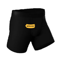 The Attic Boutique The Threat Level Midnight Black Ball Hammock® Pouch Underwear With Fly  - The Attic Boutique