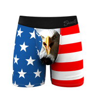 The Attic Boutique The Mascot American Flag Ball Hammock® Pouch Underwear With Fly  - The Attic Boutique