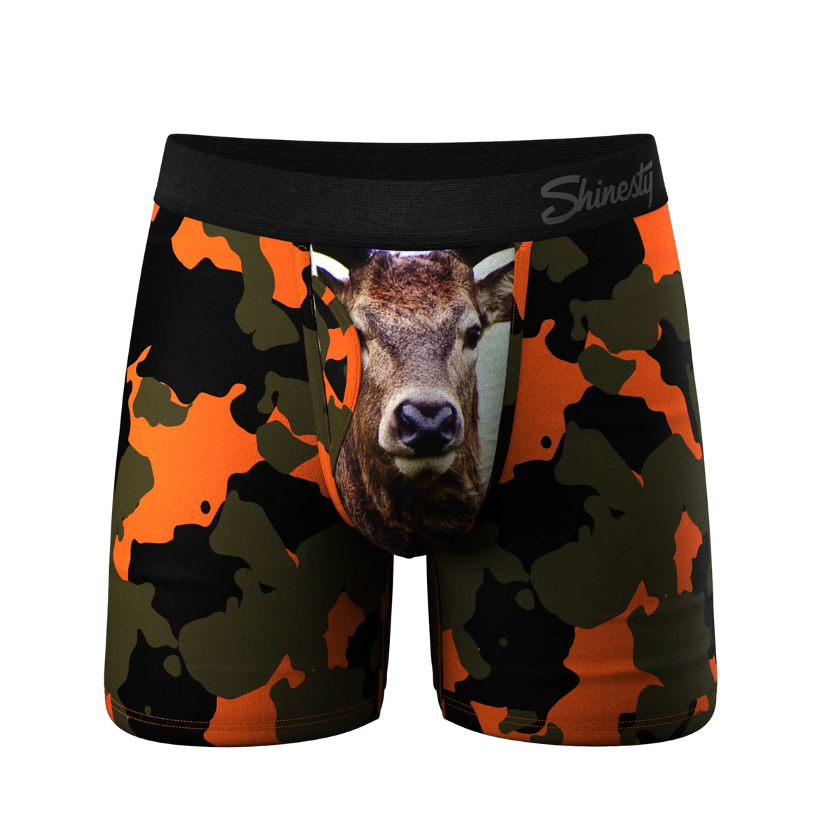 The Attic Boutique The Bambi Bunchers Orange Camo Deer Ball Hammock® Pouch Underwear With Fly  - The Attic Boutique