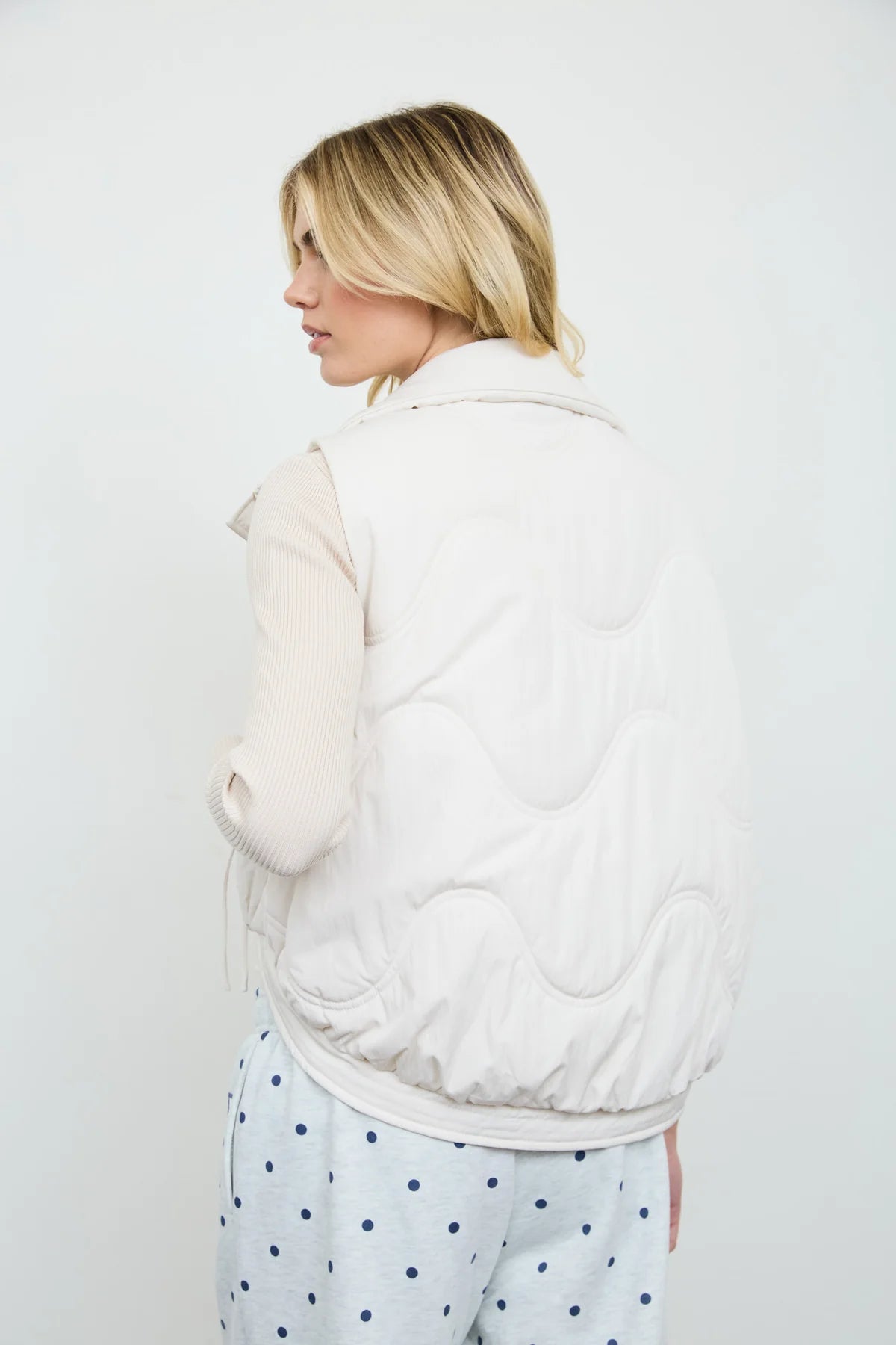 Meghan Ivory Puffer Vest
