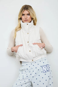 Meghan Ivory Puffer Vest