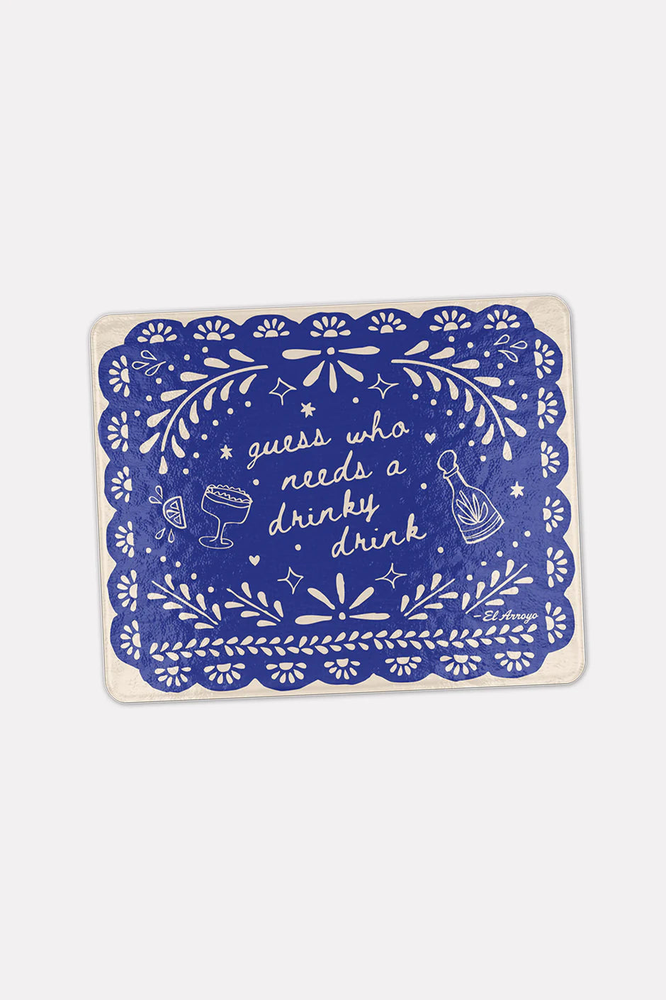 EL ARROYO Mini Tempered Glass Cutting Board - Drinky Drink Cheese & Cutting Boards - The Attic Boutique