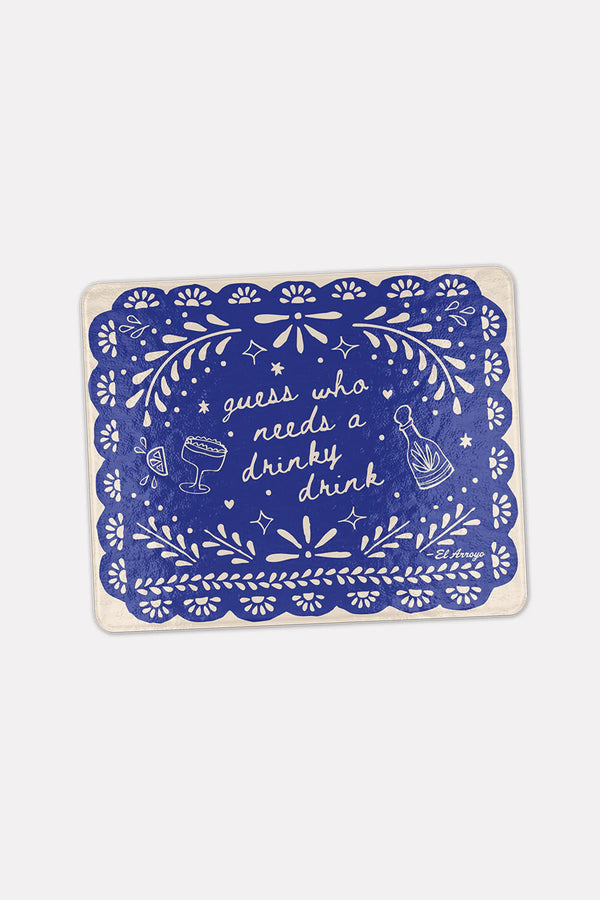EL ARROYO Mini Tempered Glass Cutting Board - Drinky Drink Cheese & Cutting Boards - The Attic Boutique