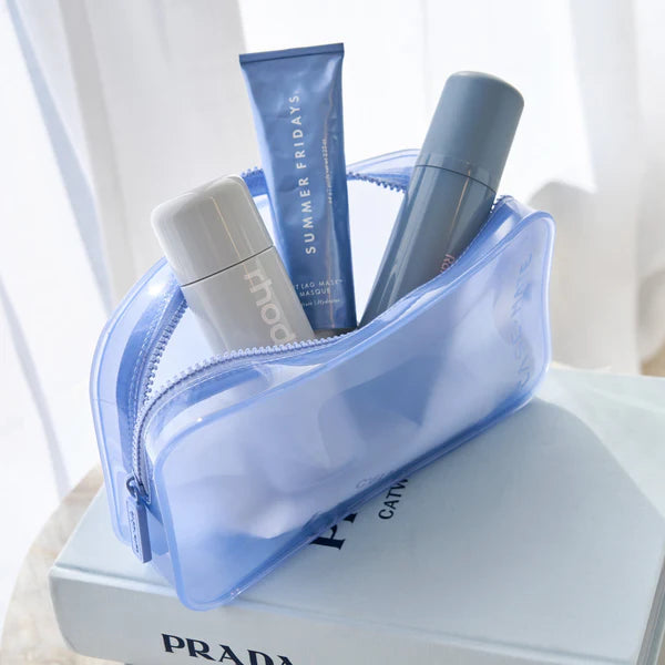 The Attic Boutique Carolina Blue Jelly Makeup Bag Bags - The Attic Boutique