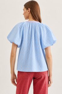 Entro Red Garden Gingham Top Apparel & Accessories - The Attic Boutique