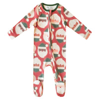 Copper Pearl Claus Zip-up Footie Baby - The Attic Boutique