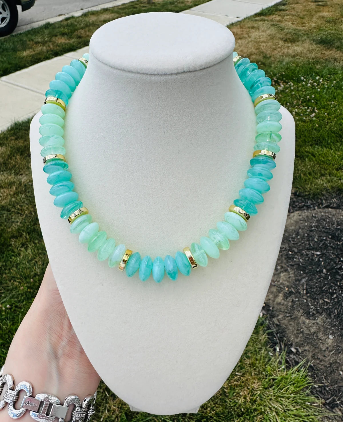 Seafoam Beaded Necklace
