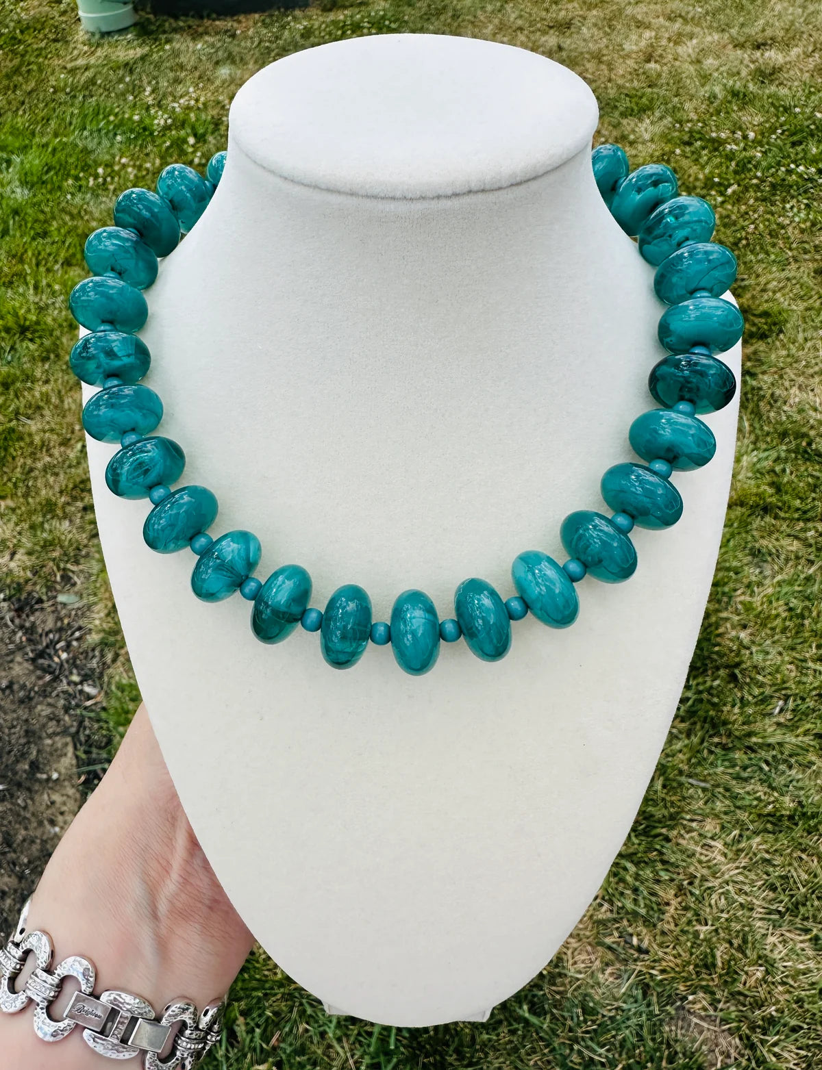 Laguna Turquoise Blue Beaded Necklace