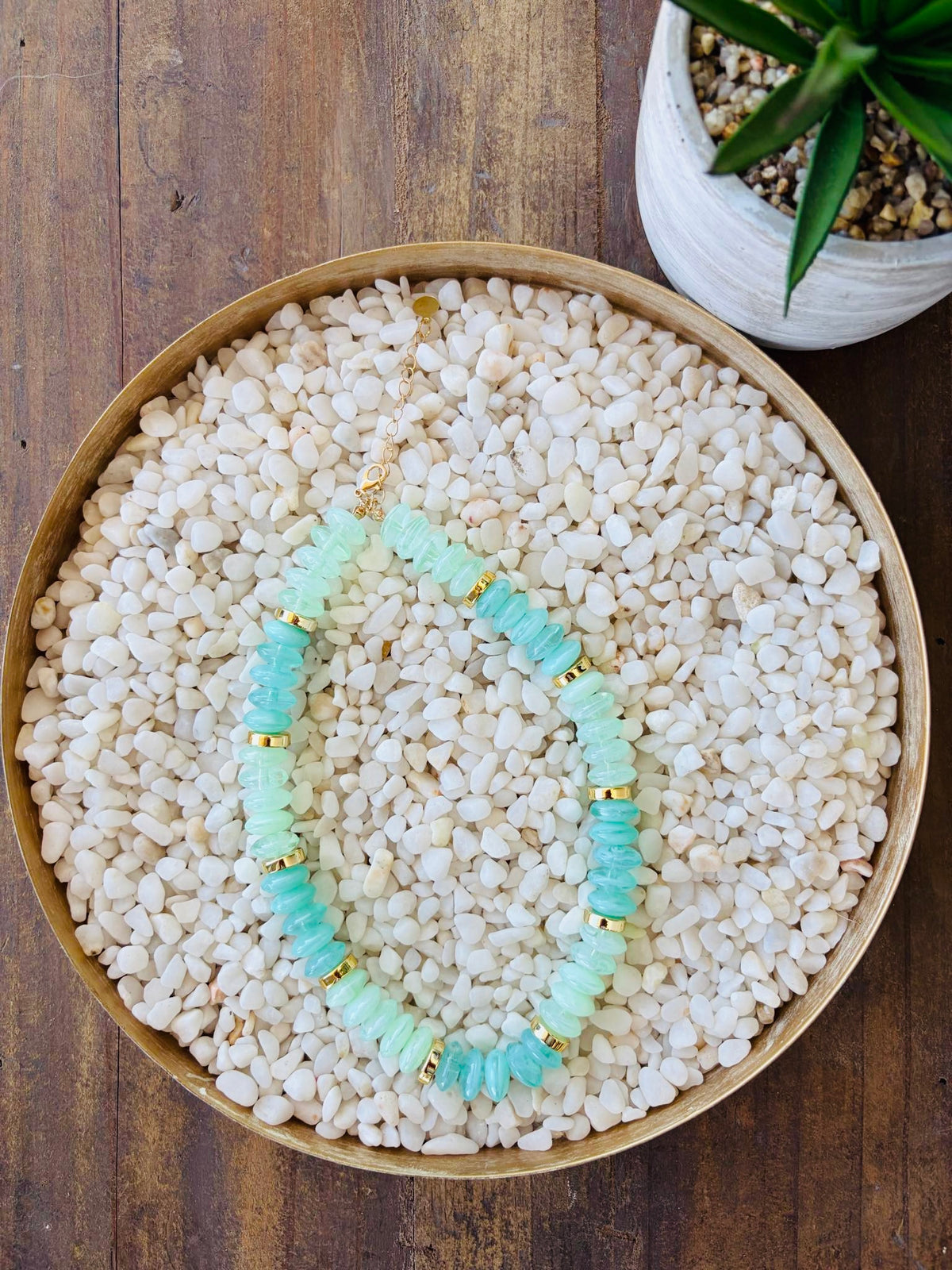 Seafoam Beaded Necklace