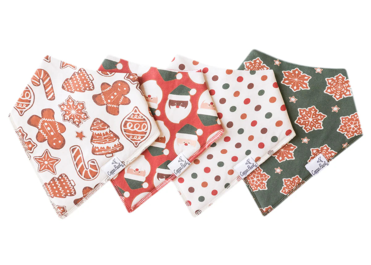 Copper Pearl Gingerbread Bandana Bib Set (4pk) Baby - The Attic Boutique