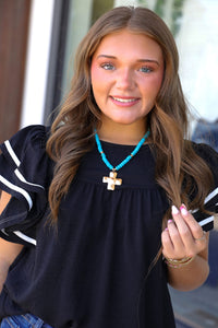 Las Cruces Beaded Necklace in Turquoise