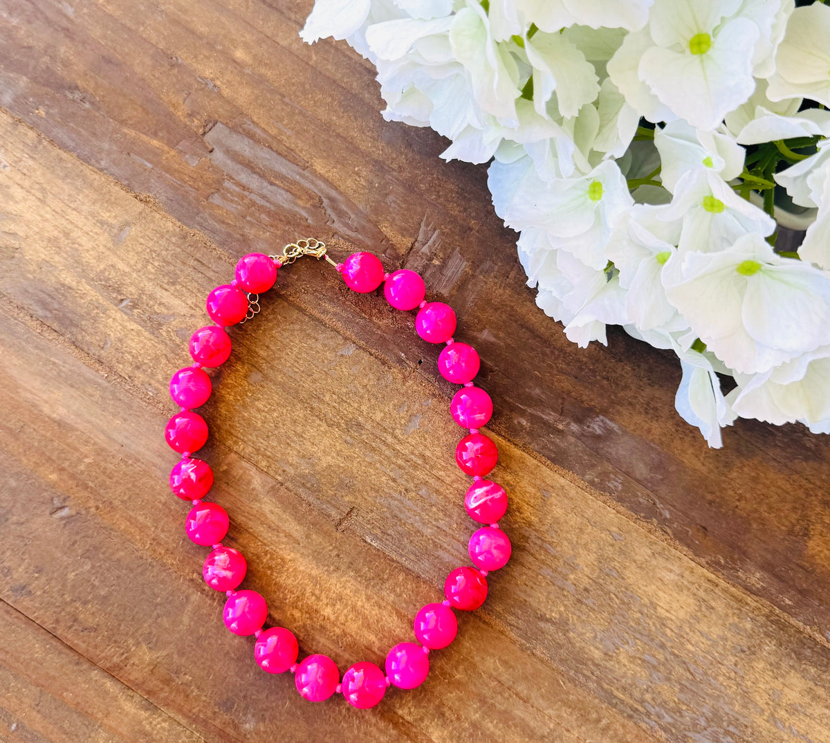 Bella Fuchsia Beaded Necklace