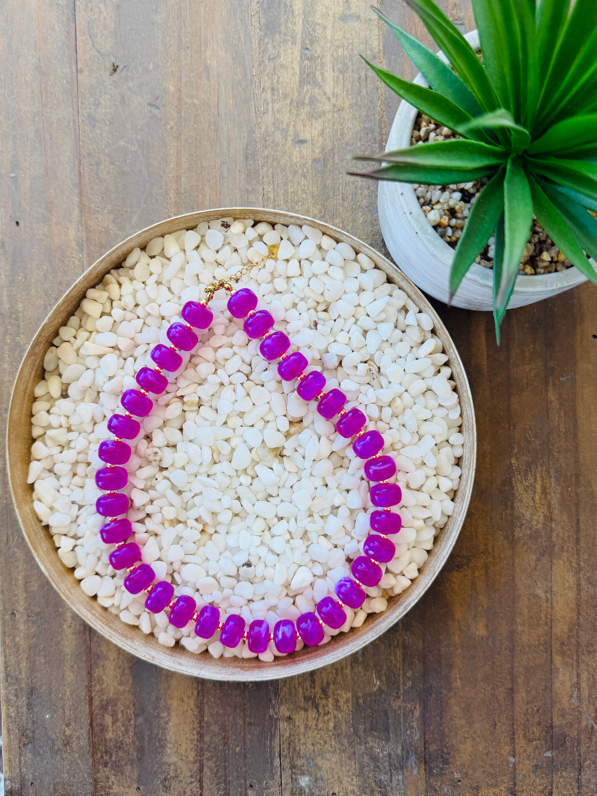 Purple Beaded Necklace