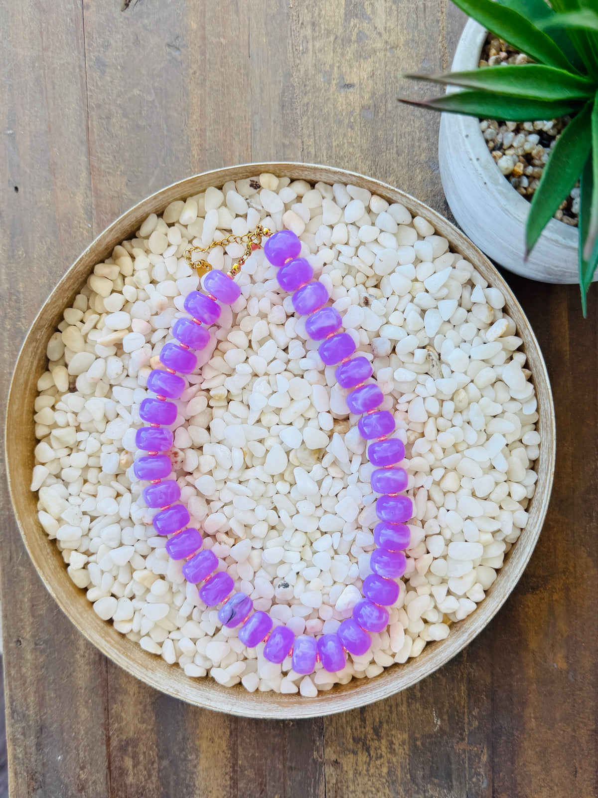 Light Purple Beaded Necklace