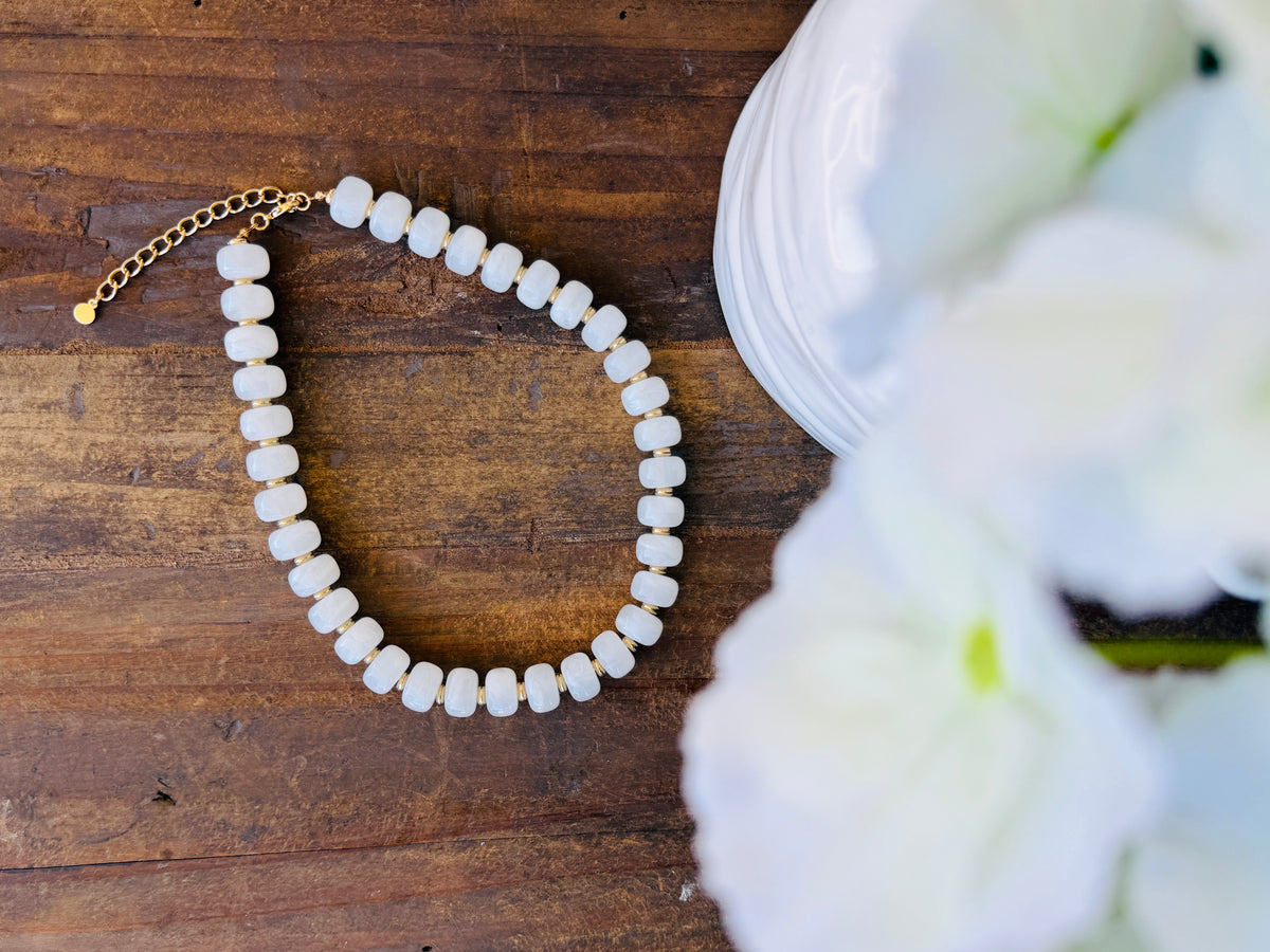 Cream Beaded Necklace